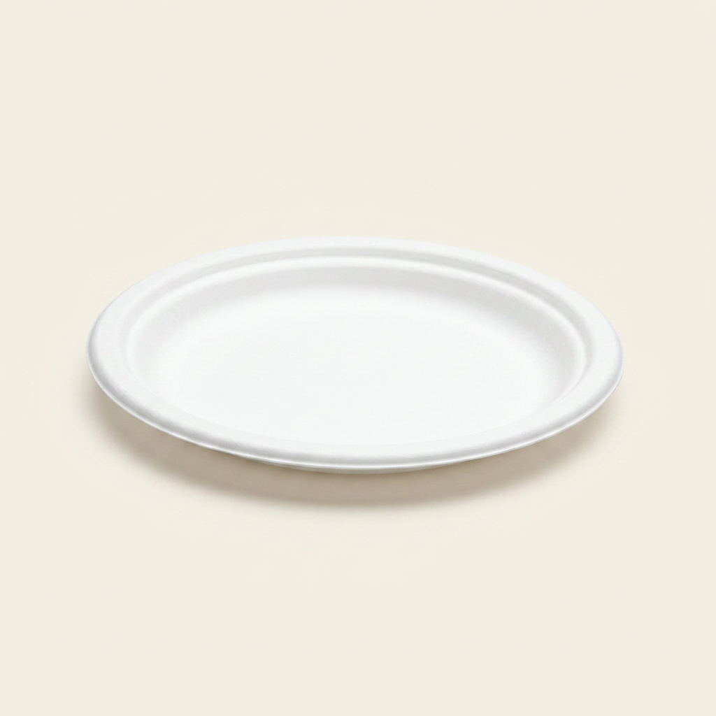 7" Round Bagasse Plate