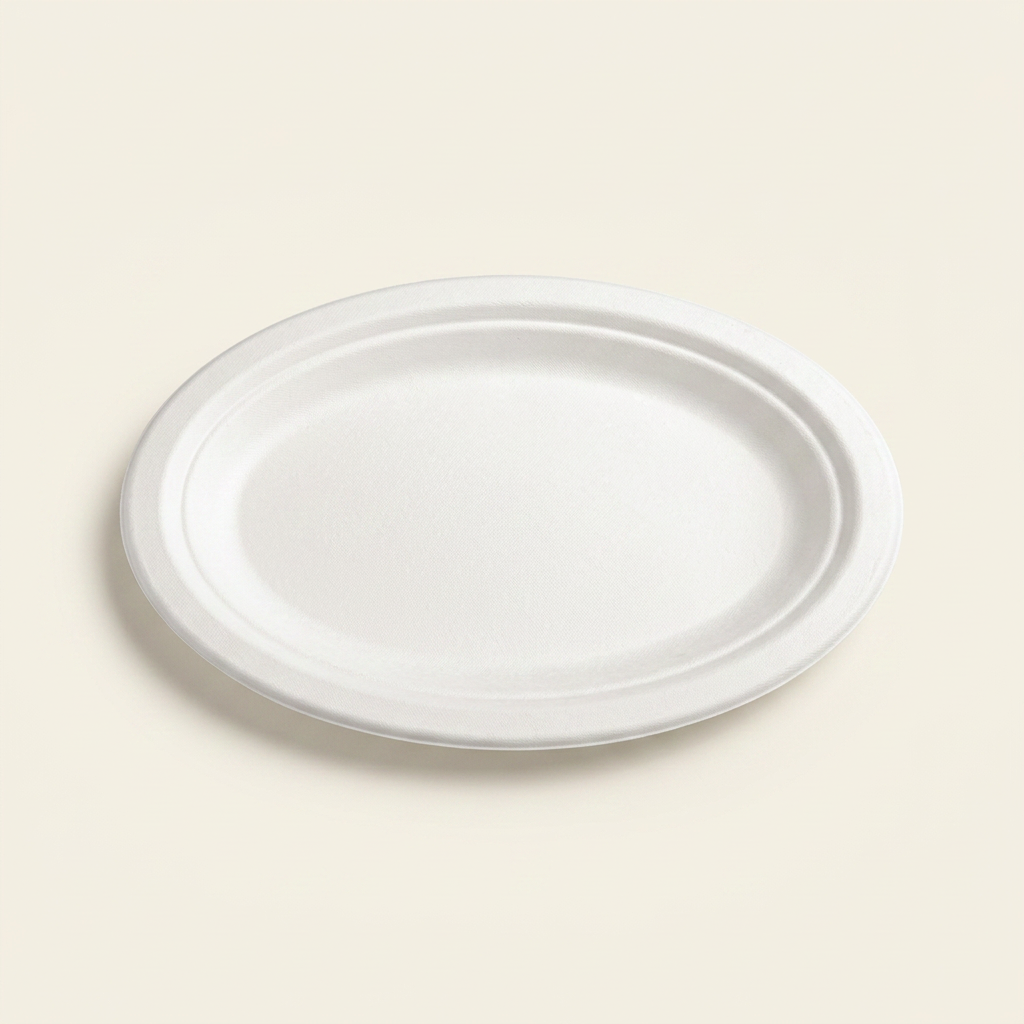 9" Round Bagasse Plate